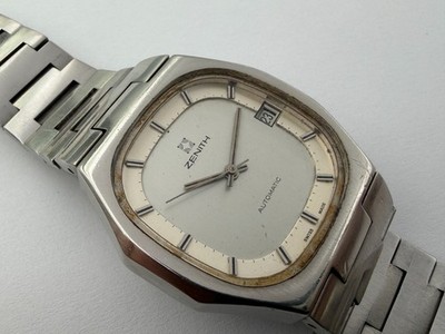 Vintage ZENITH Surf Automatic Octagonal all Stainless Steel Cal 2572 PC - 36 mm