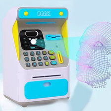 Kids Electronic Piggy Bank ATM Password Money Box Automatic Cash Coin Safe Gift