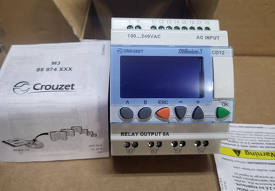 NEW CROUZET 88974043 MILLENIUM 3 CD12 PLC SMART PROGRAMMABLE LOGIC CONTROLLER