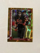 Darius Robinson 2025 Topps Chrome NFL Gold Ray Wave  Refractor 8/50 #9 Cardinals