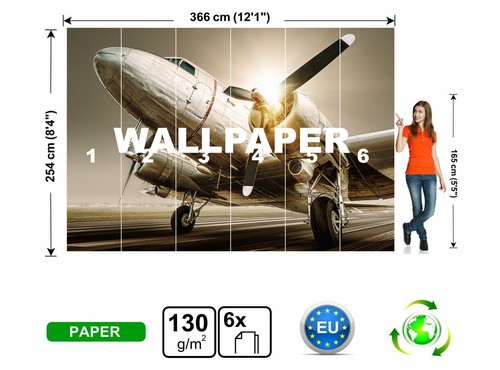 Airpalne Wall Mural Photo Wallpaper Wall Decor Giant Paper Poster Aircraft Plane - Picture 6 of 6