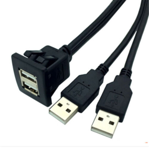 arrangere Ekstrem valg USB 2.0 dual Male To female car Dashboard Flush/Mount/Socket Extension Cable  UK | eBay