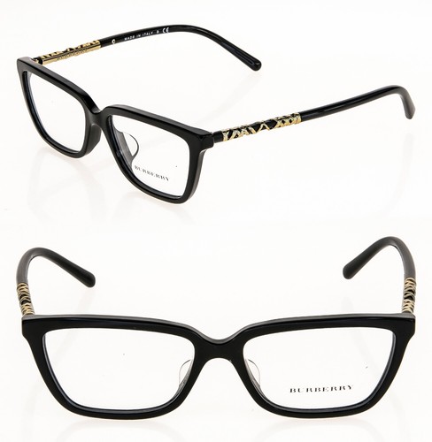 Burberry Be2246F schwarzgold Brille optisch kariert Plakette Rahmen 53 mm 2246