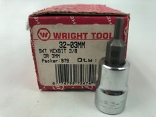 WRIGHT TOOL 3/8" DRIVE SOCKET 32-03 MM HEX TYPE METRIC W/BIT USA MADE FREE SHIP