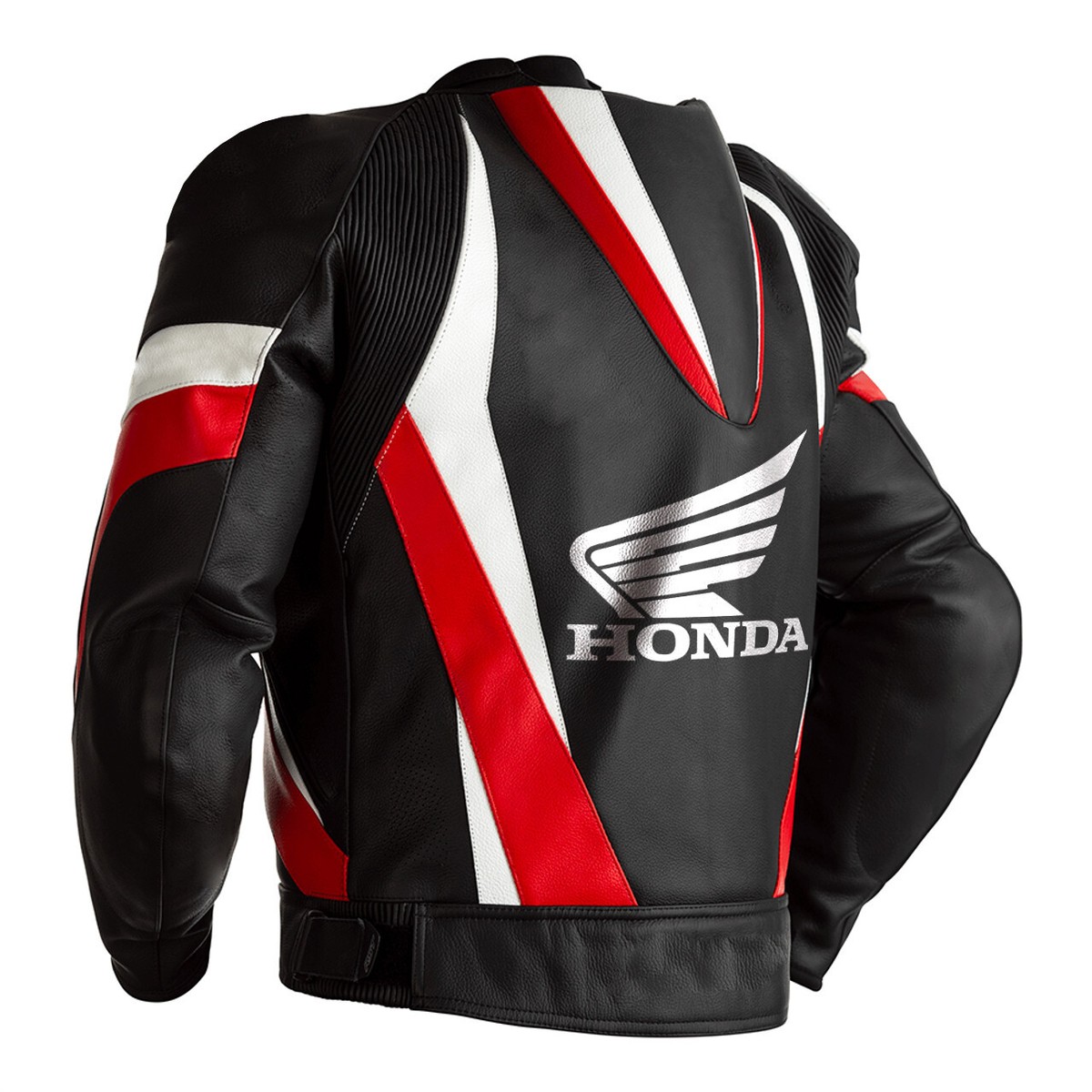 Men Honda Motorcycle Leather Jacket Motorbike Padded Leather