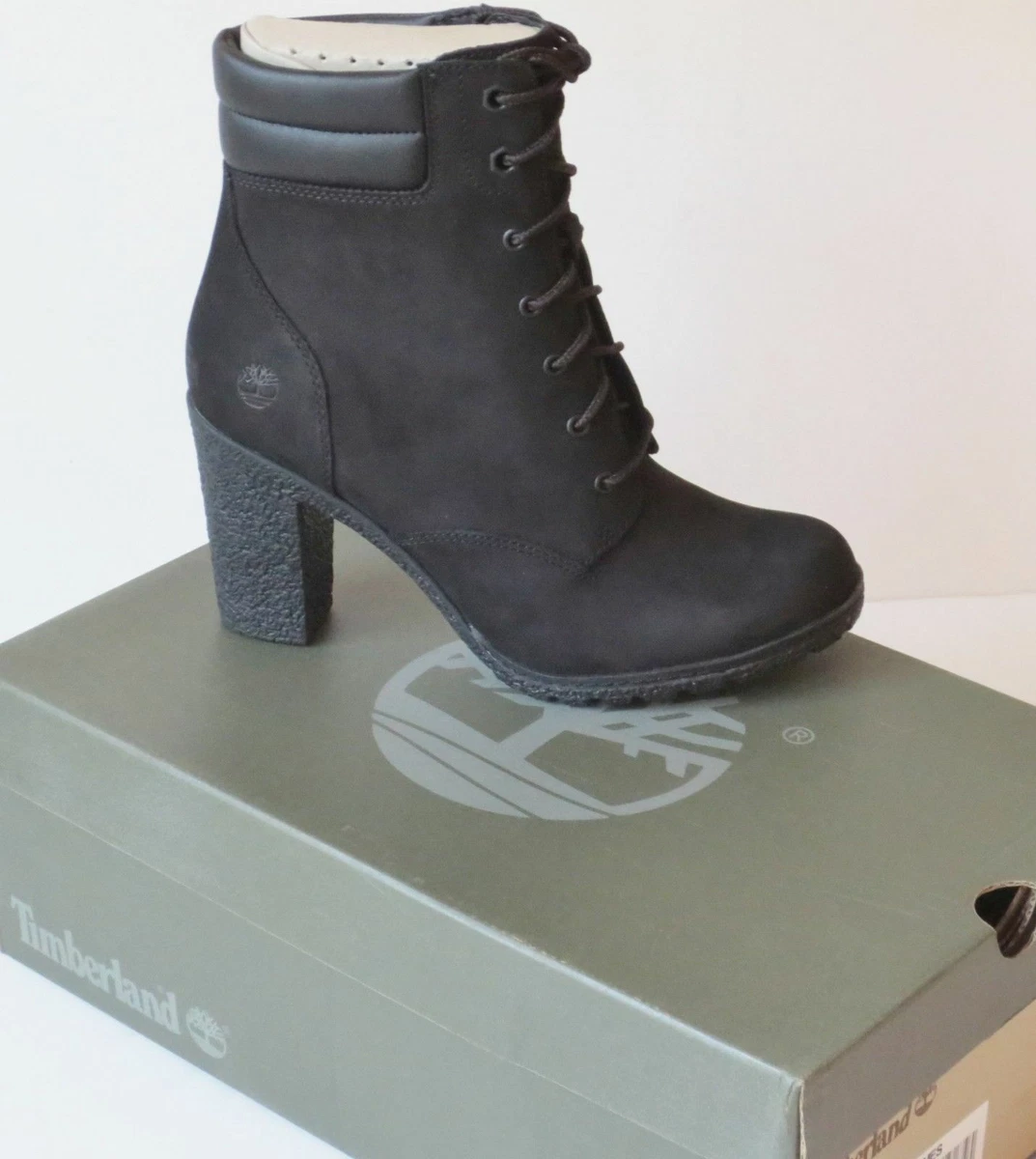 Black top timbs heels