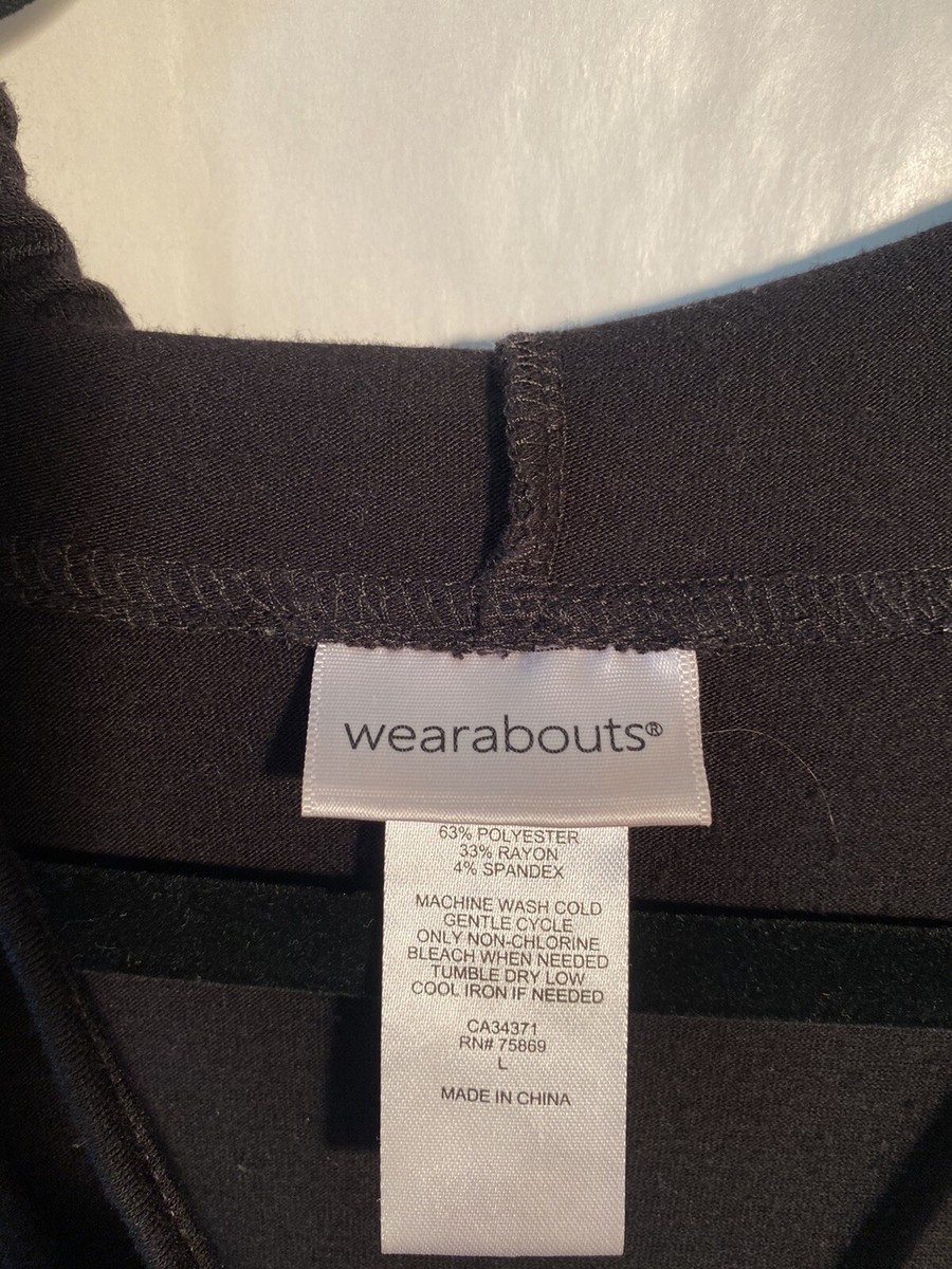 Wearabouts Womens Sz.L Lounge/Cover-Up Dress Black/White Stripe