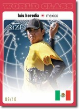 LUIS HEREDIA 2012 Rize Rookie RED Paragon WORLD CLASS RC #/10