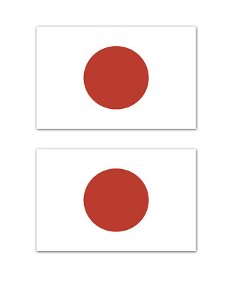 2x Aufkleber Japan Flagge Fahne Nisshoki Sonnenscheibe f. Auto Motorrad etc. 5cm