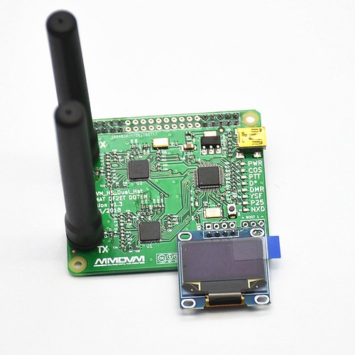 Unterstützung P25 DMR-V1.3 MMDVM_HS_Dual_Hat Duplex Hotspot-Platine+Antenne+OLED - Zdjęcie 3 z 13