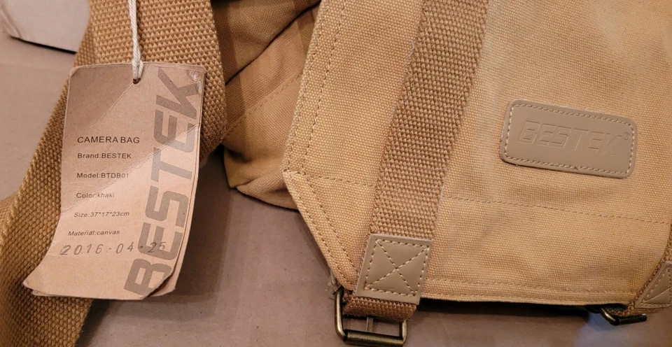 BESTEK Messenger Bag Khaki Canvas Camera Bag  - Image 2 of 3