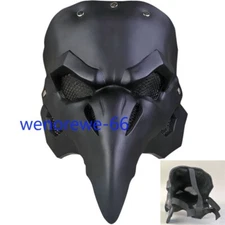 Overwatch OW Doctor Black Crow Mask Full Face Mask Soft PVC Cosplay Mouth Props