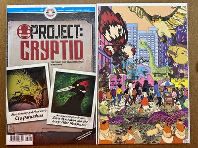 PROJECT CRYPTID #2 CVR A & B SET (NM) 2023 AHOY COMICS - CHUPACABRA MOTHMAN ETC