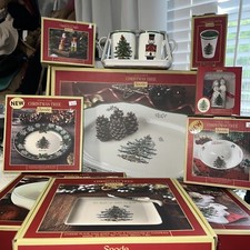 Spode Christmas Tree Collection, Platter, Soup Plates, Cheese plate, U Pick