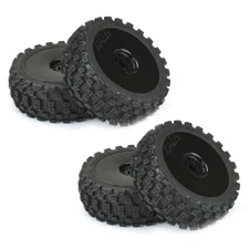 Pro-Line Badlands MX M2 Medium 1:8 Buggy Tires Mounted w/ Black Wheels (4)