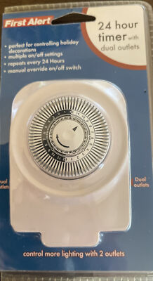 First Alert 24 Hour Indoor timer Control More Lighting with Dual Outlet    -17