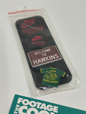 NIKE STRANGER THINGS PIN SET 3 HAWKINS SCOOPS AHOY BLAZER TAILWIND CORTEZ