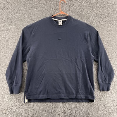 Nike Sweatshirt Men 2XL XXL Blue Essentials Center Check Pocket