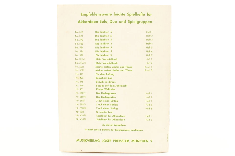 Spielend Akkordeon lernen Band 1 Walter Maurer 1974 Accordion Learning Book - Image 2 of 2