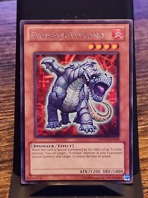 yugioh evolsaur cards Evolsaur Vulcano - Rare Foil - Yugioh Fire Monster - Vintage