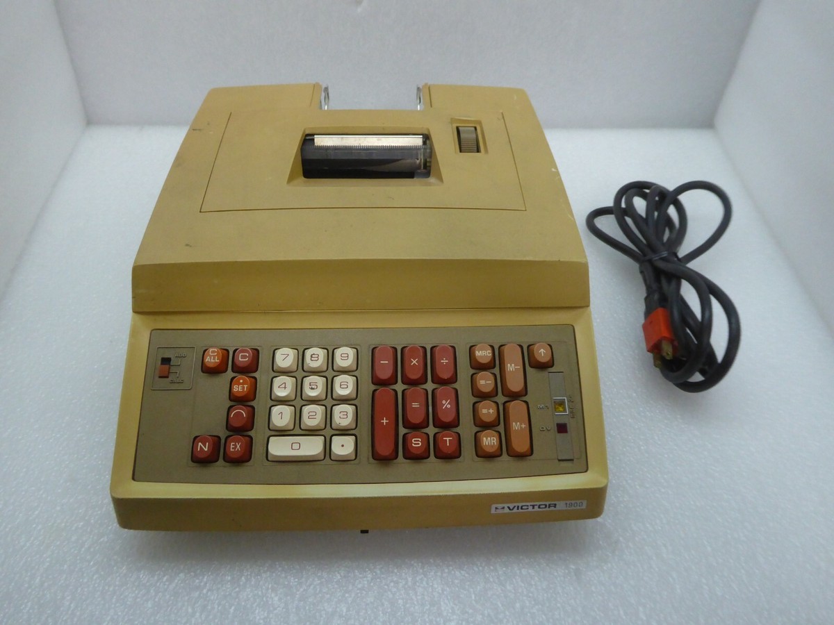 Victor 1900 Calculator Adding Machine Model 19-4461P - Vintage 70s