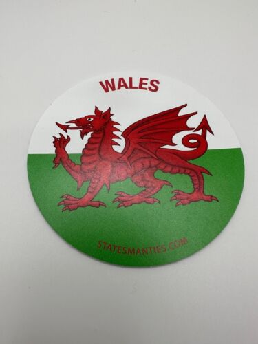 Wales Country Flag Water Bottle Laptop Vinyl Sticker Decal Statesman Ties - Photo 1/3