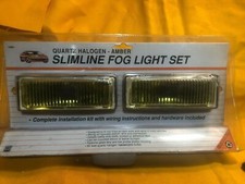 Vintage Quartz Halogen-amber Fog Light Set Looks Similar To Piaa 1500xt N.o.s.