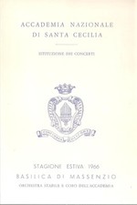 Accademia Santa  Cecilia, Istituzione dei Concerti. Stagione Estiva (Roma) 1966