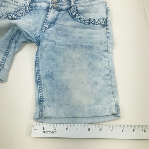 Mudd Girl's Size 16 Cuffed Short Denim Blue Jean Good Preowned Condition - Picture 9 of 11