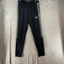 Adidas Womens M Jogger Track Pants Black Slim Tapered Leg Pull On Gym Running