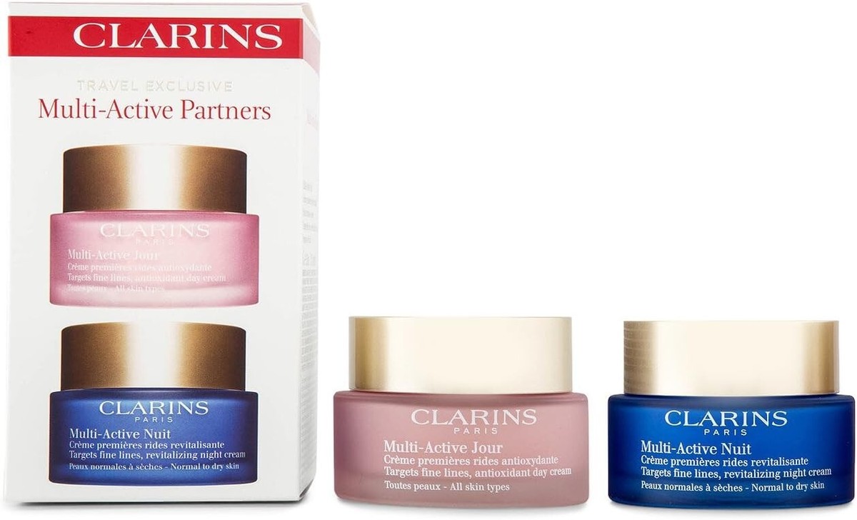 CLARINS MULTI ACTIVE DAY & NIGHT GIFT SET (DUO) 2 x 50ml (BOXED CLARINS MULTI ACTIVE DAY & NIGHT GIFT SET (DUO) 2 x 50ml (BOXED