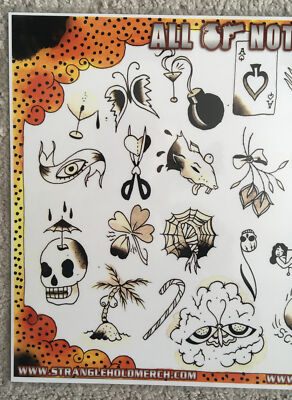TIMMYTATTS タトゥーフラッシュ vol1, 2, 3.4 アメトラ Tattoo Studio Shop Flash Single by Tim Timothys Skull, Eye, Heart