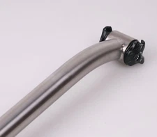 J&L Offset Titanium/Ti Seatpost 27.2mm* 380mm-Setback-For Carbon&Round Rails