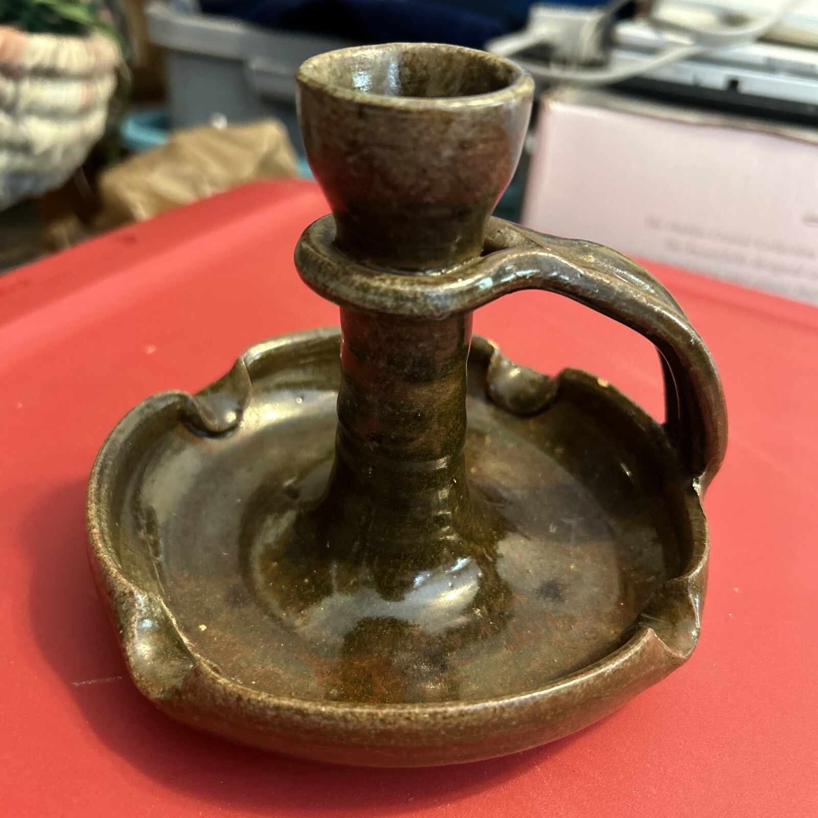 Handmade Pottery Candle Holder Original - Carolina Ware