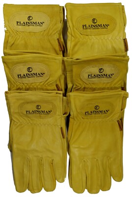 PLAINSMAN 6 Pairs Premium Goatskin Cabretta Leather Wholesale Gloves EXTRA LARGE