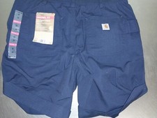 Carhartt Women's Shorts Navy Work Shorts-10-NWT-Ripstop-Rugged Flex-2 Colors