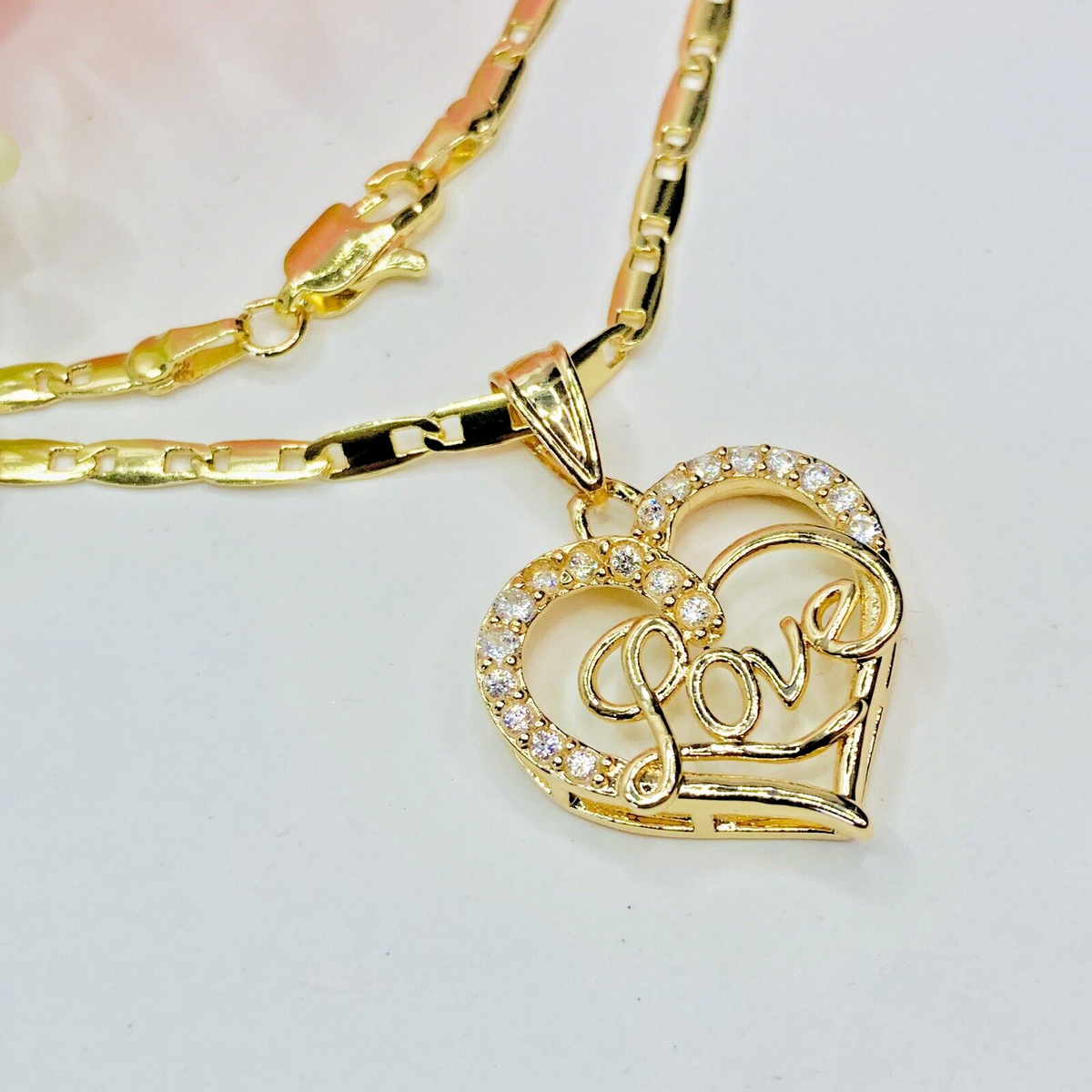 14k Gold Plated Heart Shape Necklace 