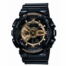 New Casio G-Shock GA110GB-1A Ana-Digital Black / Gold Watch