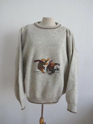 Vintage Strickpullover Sweatshirt Sweater Knit Pullover 90s 80s Retro Hipster L - Bild 1 von 4