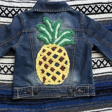 Denim Jacket Kids Pineapple Tufted Children  s Place Fitted