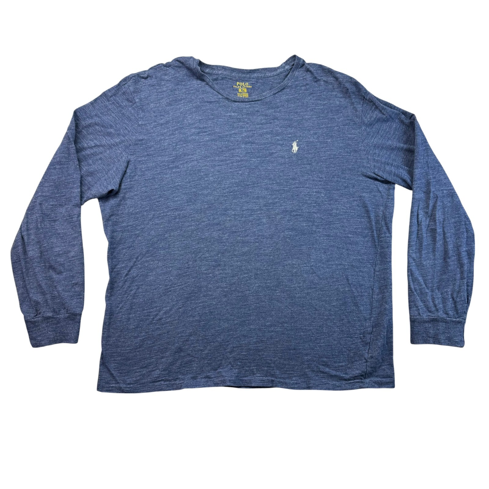 Polo Ralph Lauren camicia uomo extra large blu manica lunga maglietta pony logo preppy