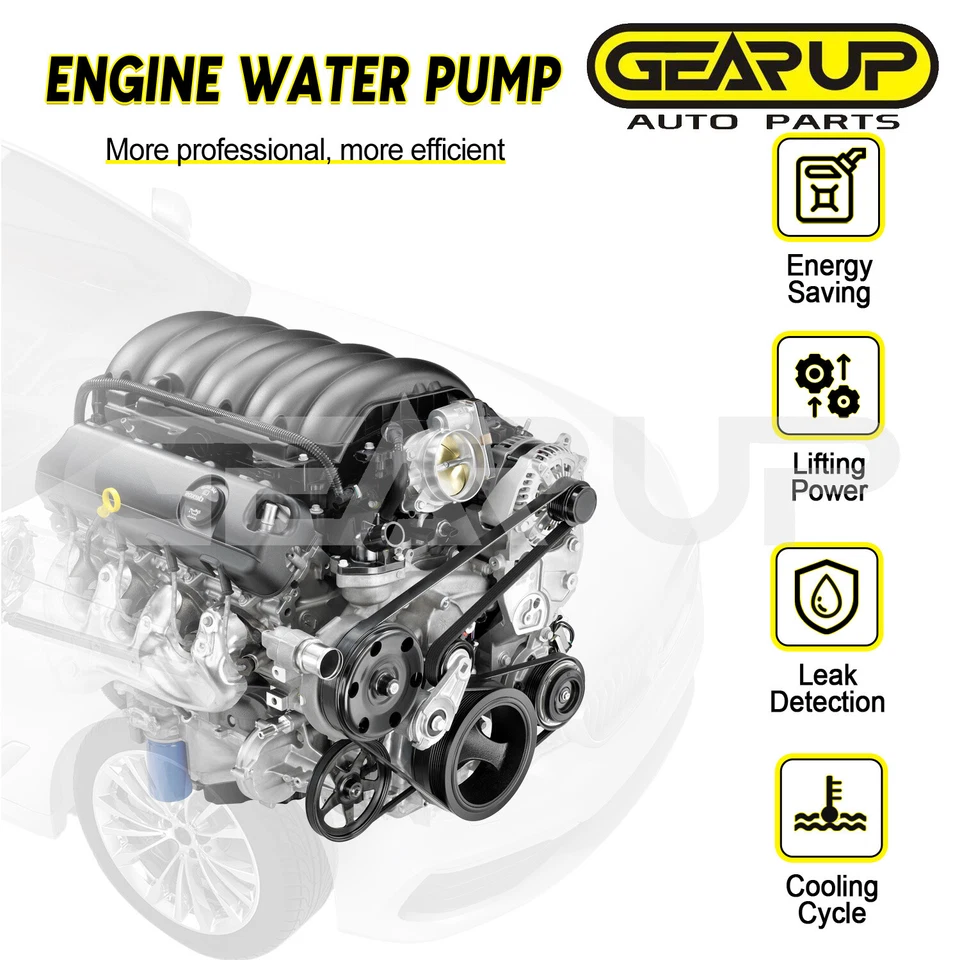 Bomba de agua del motor con junta para Chevy C10 Suburban Caprice Impala 5,7 L 1978-90 Foto 4 de 4