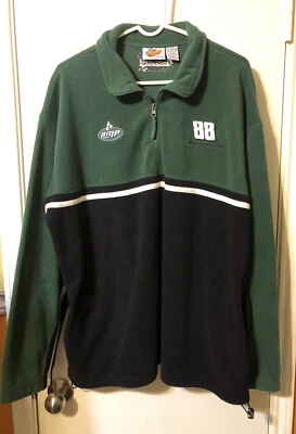 Dale Earnhardt Jr 88 Amp Energy 1/4 Zip Up Green Sweater Winners Circle Size XL - Image 1 of 4