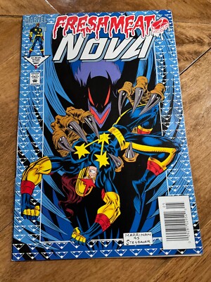Marvel Meat Marvel Comics Nova #5 (1994) Fresh Meat Part 1 Trading Cards attached ...
