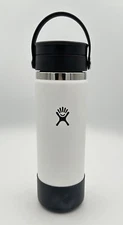 Hydro Flask 20 Oz  Wide Mouth With Flex SIP Lid - White EUC!