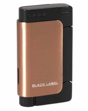 Black Label LBL70030 Burgandy Single Flame Cigar Lighter Copper Satin Black