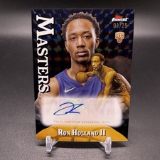 #/25! 🚨2024-25 Topps Finest Ron Holland II RC Masters Rookie Auto Mosaic Black