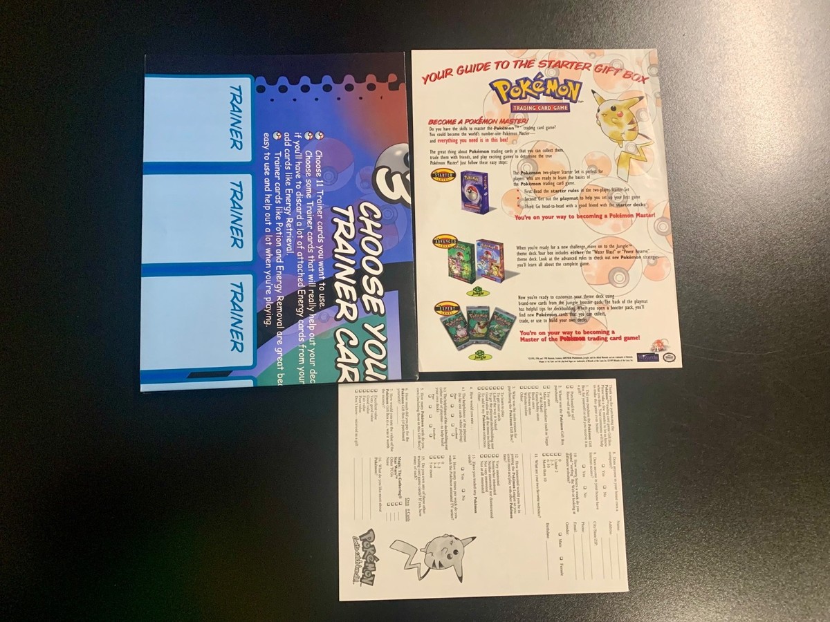 Vintage Pokemon TCG Starter Gift Box 2 Player Starter Set Jungle
