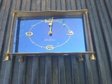 SETH THOMAS SPACE AGE BRASS CLOCK RUNS CHIMES SEE PHOTO DESCRIPTION