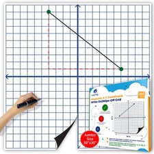 Magnetic Dry Erase Grid Board, 30x30, Reusable XY Graph Board